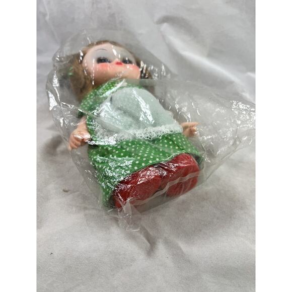 Big Eye 9" Vinyl Girl Doll Kawaii Anime Eyes New in Package Vintage 1970s - Picture 3 of 8